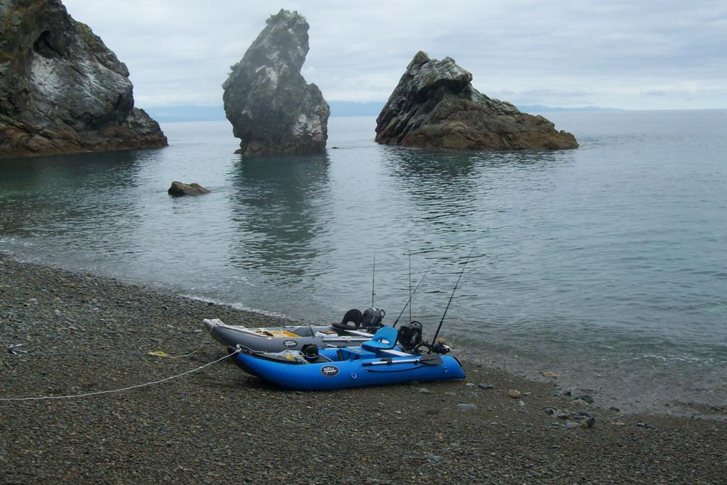 NiftyBoats-Blue & Grey on a Shingle Beach
